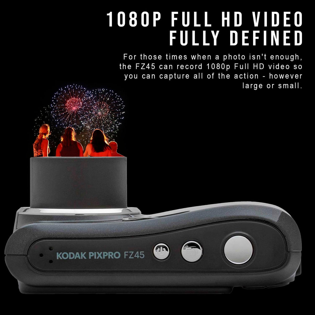 Kodak PIXPRO FZ45 Digital Camera (Black) Bundle