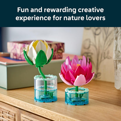 LEGO Botanicals Water Lilies 11511 | Building Toys for Girls & Boys, Ages 9+, Decor for Bedroom & Desk, Artificial Flowers, 259 pieces, Gift for Birthdays