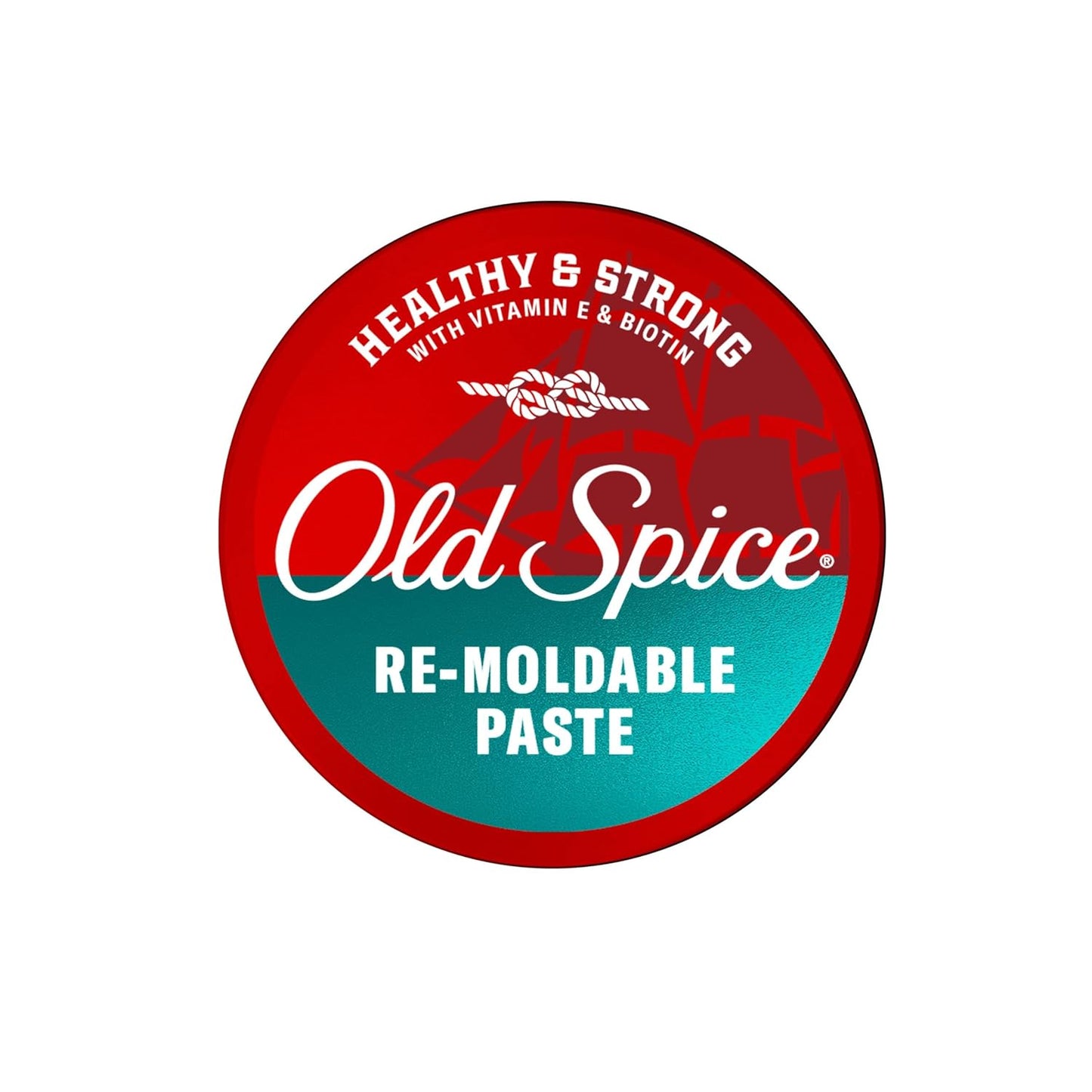 Old Spice Mens Hair Paste, Re-Moldable Paste for Men, Healthy & Strong with Vitamin E & Biotin, Hair Styling, Medium-High Hold, Matte Finish, 2.22 oz