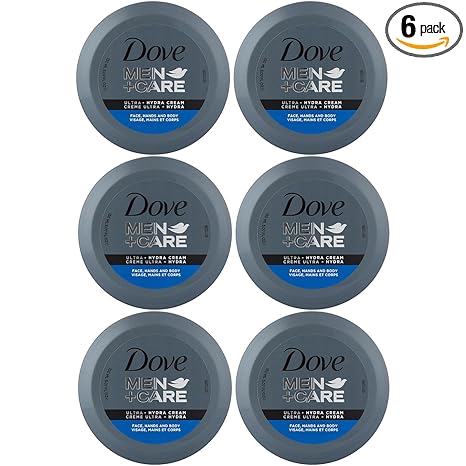 Dove Men+Care Ultra Hydra Cream – Dove Lotion, 3-In-1 Advanced Skin Care for Men, Face Cream, Hand Cream, and Body Lotion for Extremely Dry Skin, All Skin Types, 5.07 Fl Oz (Pack of 6)