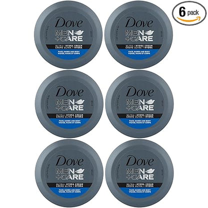 Dove Men+Care Ultra Hydra Cream – Dove Lotion, 3-In-1 Advanced Skin Care for Men, Face Cream, Hand Cream, and Body Lotion for Extremely Dry Skin, All Skin Types, 5.07 Fl Oz (Pack of 6)