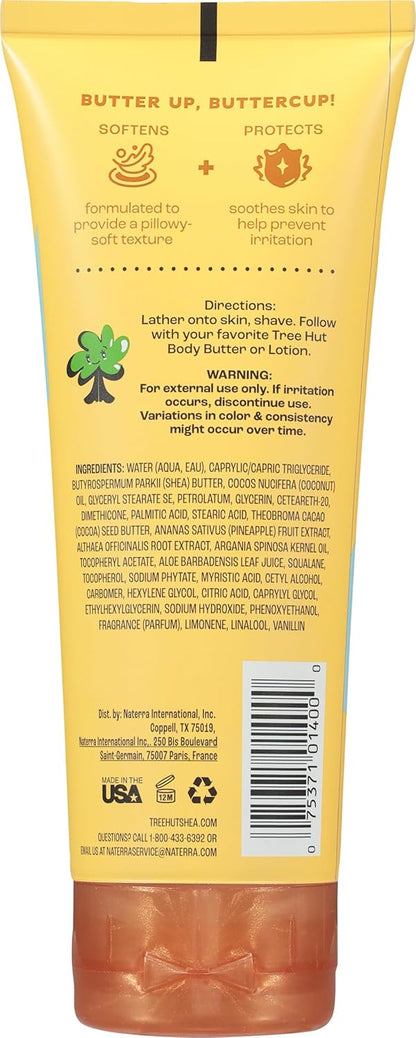 Tree Hut Whipped Shave Butter Coco Colada, Hydrating & Moisturizing Shave Cream with Shea Butter & Aloe, Smooth Glide for Soft Skin, Tropical Scent, 7 Fl Oz