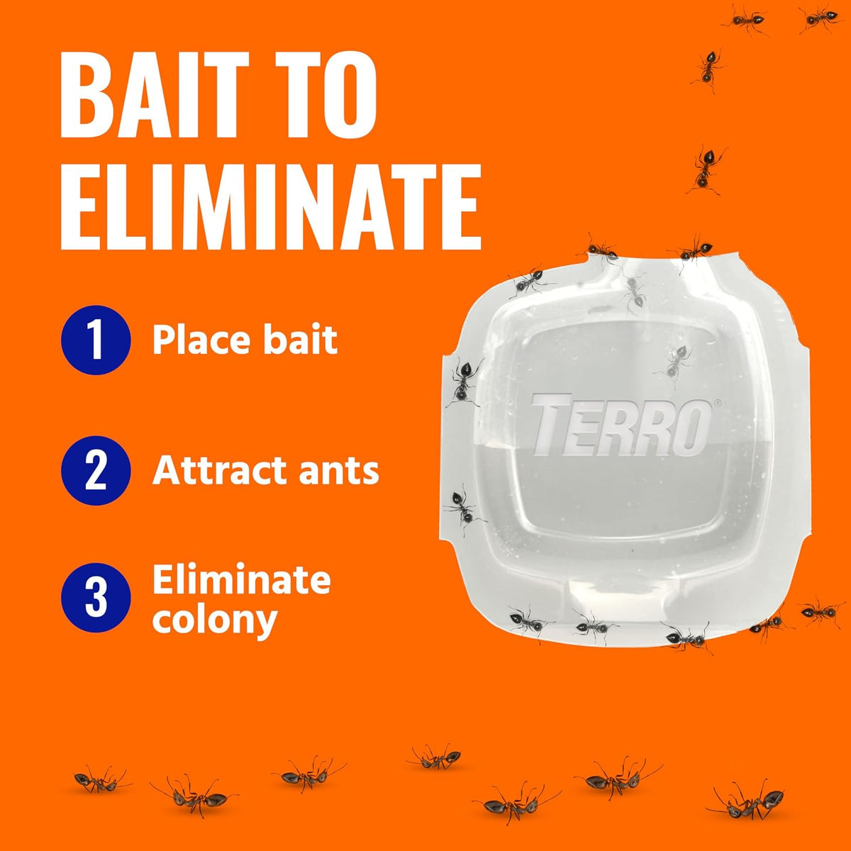 TERRO Multi-Surface Liquid Ant Baits, 4-Pack, Indoor Bait Stations for Home