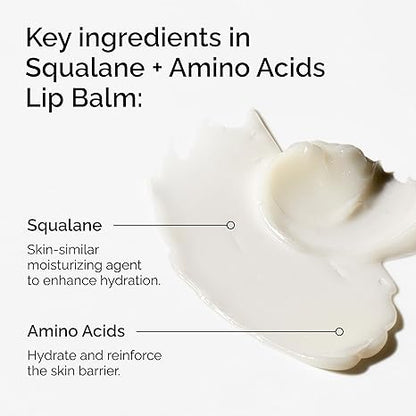 The Ordinary Squalane + Amino Acids Hydrating Lip Balm, for Lips, Elbows, and Cuticles, 0.5 Fl Oz