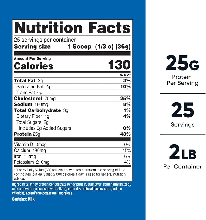 Nutricost Whey Protein Concentrate (Chocolate) 2LBS - Gluten Free & Non-GMO