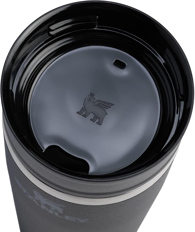 STANLEY Cafe To Go Travel Mug 20 oz | Leakproof Two-Part Drink Through Lid | Tumbler Cup for Coffee, Tea and Drinks | Insulated Stainless Steel Coffee Mug | BPA-Free | Black 2.0