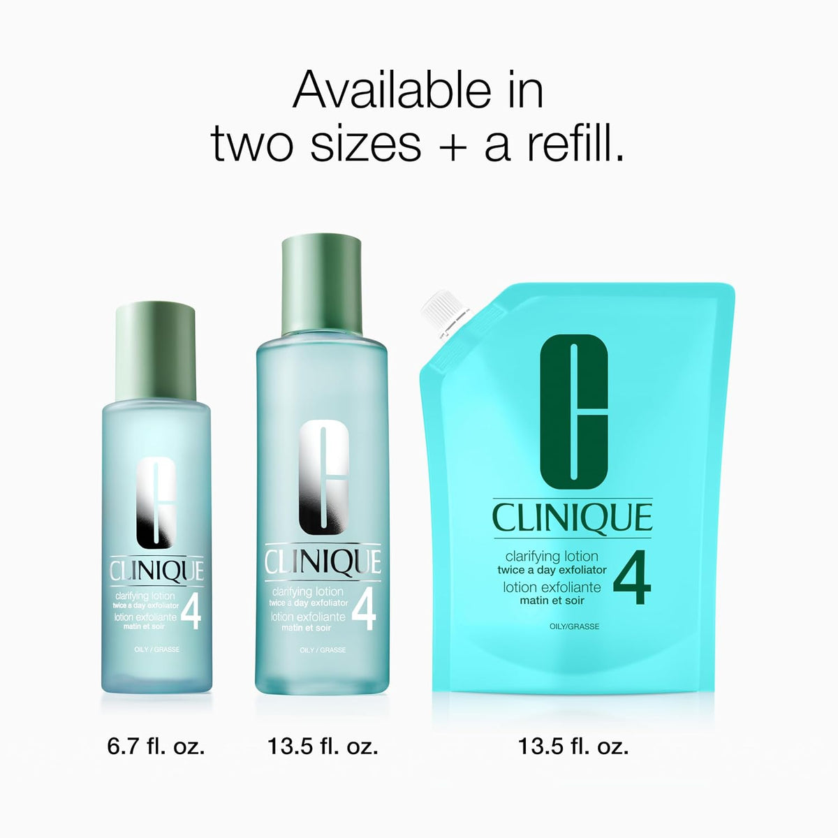 Clinique Clarifying Lotion 1.0, 1, 2, 3 & 4 | Exfoliating Face Toner with Witch Hazel | 5 Formulas for Every Skin Type | Step 2 of 3-Step Skin Care Routine