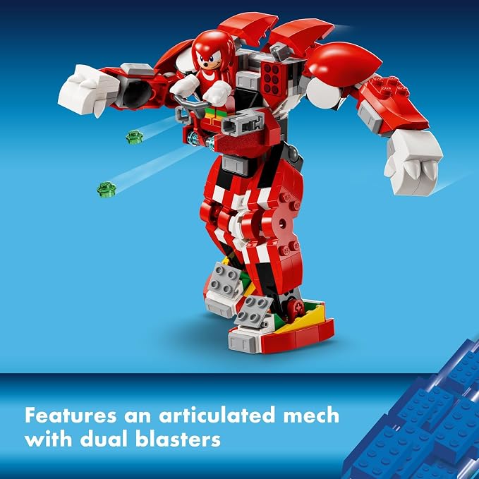 LEGO Sonic The Hedgehog Knuckles’ Guardian Mech 76996 | Back to School Gift for Students, Building Toy, Boys & Girls, Ages 8+, Sonic Action Figure Set, 276 pieces, 2 Minifigures