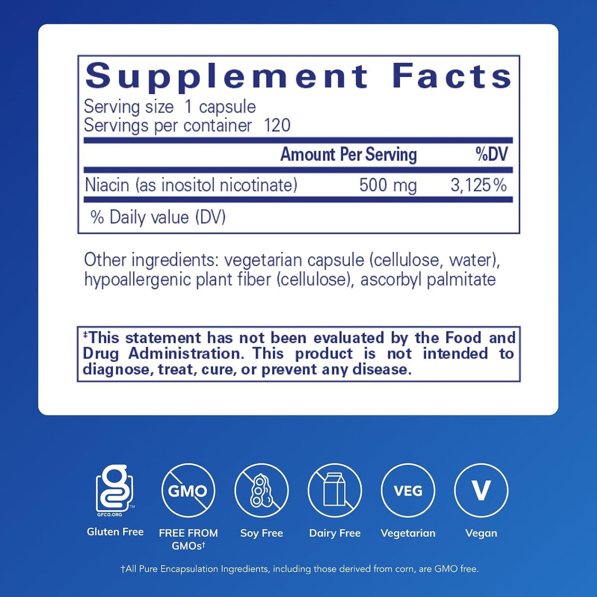Pure Encapsulations Niacitol, 500 mg