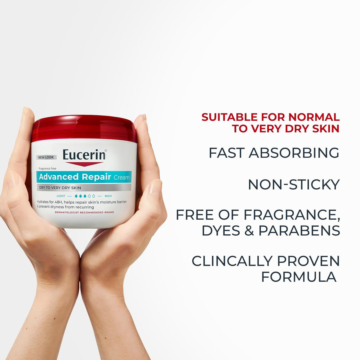 Eucerin Advanced Repair Body Cream with Urea, 16 OZ