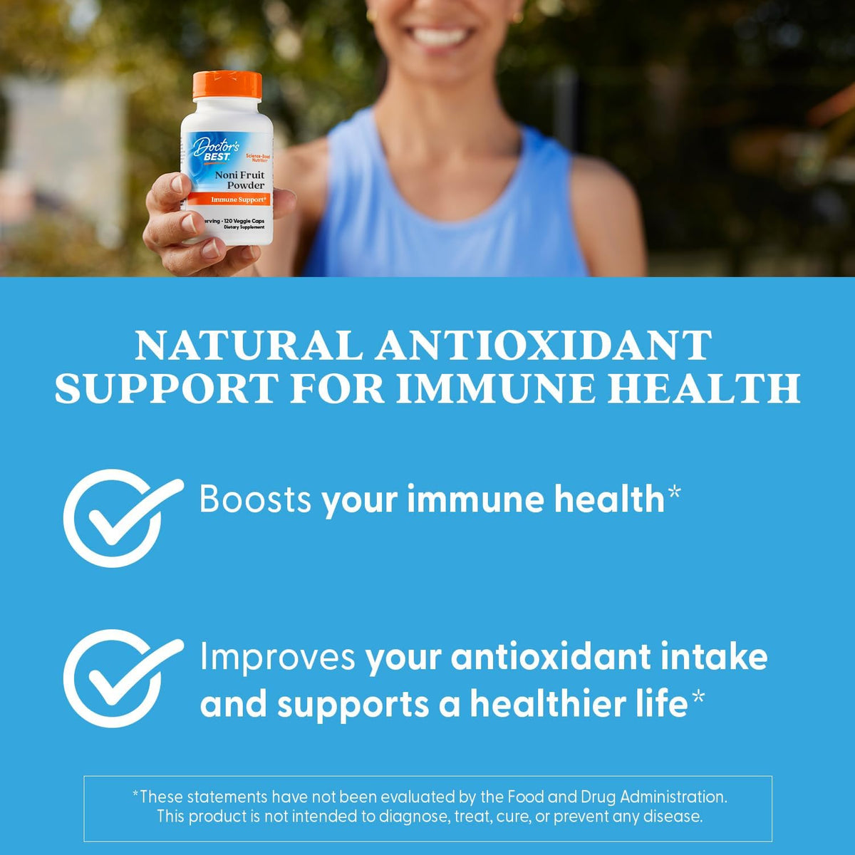Doctor's Best Noni Fruit Powder Supplement, Non GMO, Vegan, 120 Veg Caps