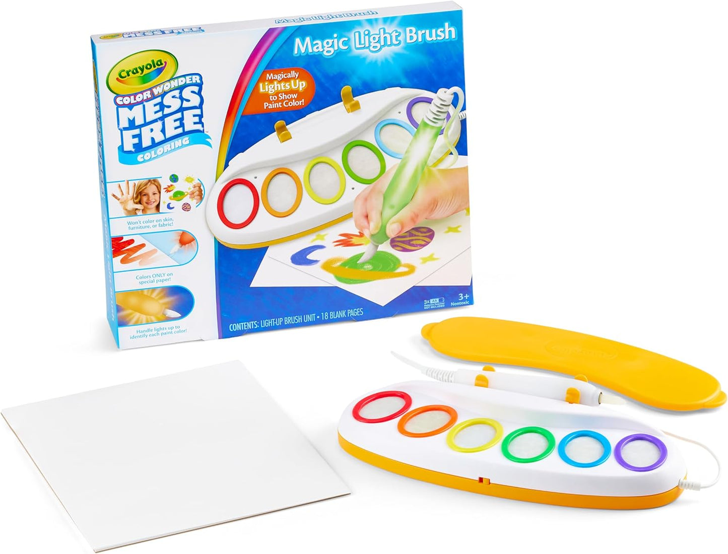 Crayola Color Wonder Magic Light Brush, Mess Free Painting for Kids, Age 3+ | Toddler Paint Set, Learning Art Toys, Birthday, Holiday Gifts for Girls & Boys, Arts & Crafts, Kids