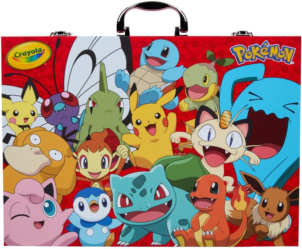 Crayola Pokémon Imagination Art Set (115pcs), Kids Art Kit, Coloring Supplies, Pokemon Toys, Pokemon Gift for Boys & Girls, Ages 5+