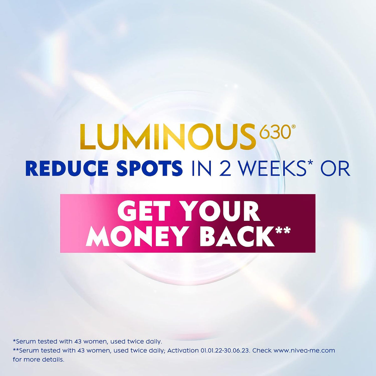 NIVEA Cellular Luminous 630 Face Care Set – Daily Facial Cream 40 ml (1.35 fl oz) and Facial Serum 30 ml (1.01 fl oz) – Lightweight Cosmetic Skincare Duo for Everyday Beauty Routine, Gift Box Set