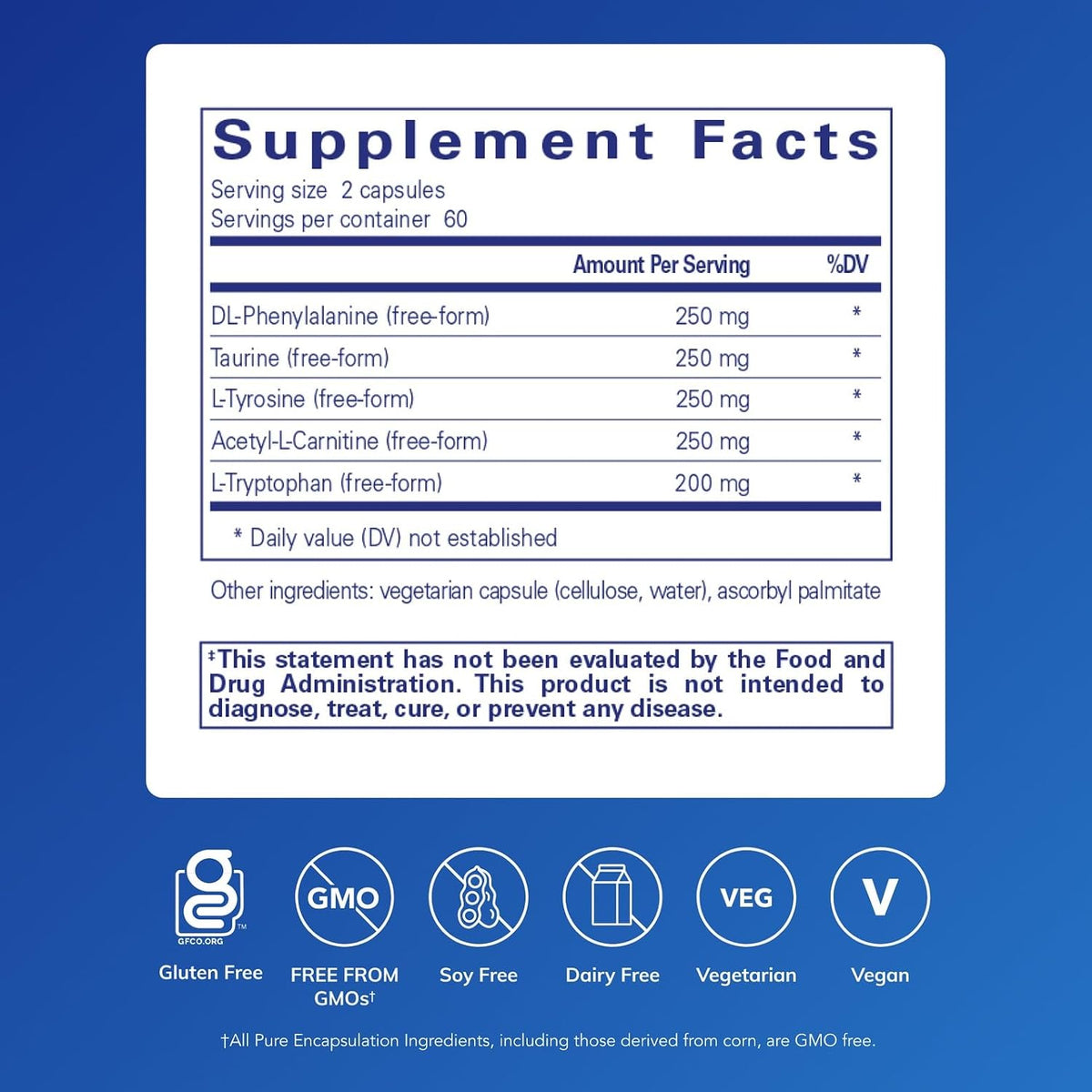 Pure Encapsulations Cognitive Aminos, 120 Capsules