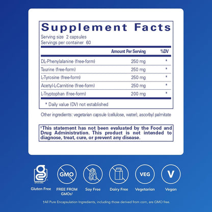 Pure Encapsulations Cognitive Aminos, 120 Capsules
