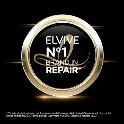L'Oreal Paris Elvive Total Repair 5 Damage Reversing Shampoo and Conditioner Set for Dry and Damaged Hair, Hair Repair Formula with Protein and Ceramide, 56 Fl Oz Set