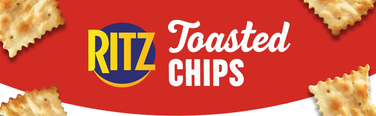RITZ Toasted Chips Original Crackers, Party Snacks, Family Size, 11.4 oz