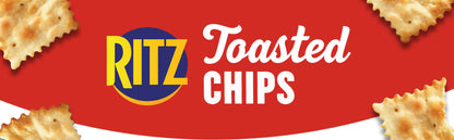 (3 pack) RITZ Toasted Chips Original Crackers, Party Snacks, Family Size, 11.4 oz