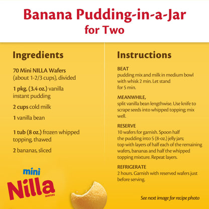 NILLA Wafers Mini Vanilla Wafer Cookies, 10 Snack Packs