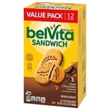 (3 pack) belVita Breakfast Bar Biscuit Sandwiches Dark Chocolate Creme, Value Pack, 12 Packs