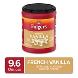 Folgers French Vanilla Artificially Flavored Ground Coffee, Medium Roast, 9.6 oz Canister