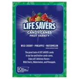 LIFE SAVERS Assorted Fruit Flavors Christmas Holiday Candy Canes Stocking Stuffers Individually Wrapped, 12 Count