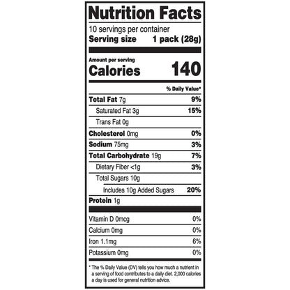 (3 pack) Great Value Mini Chipper Cookies, 1 oz, 10 Snack Packs