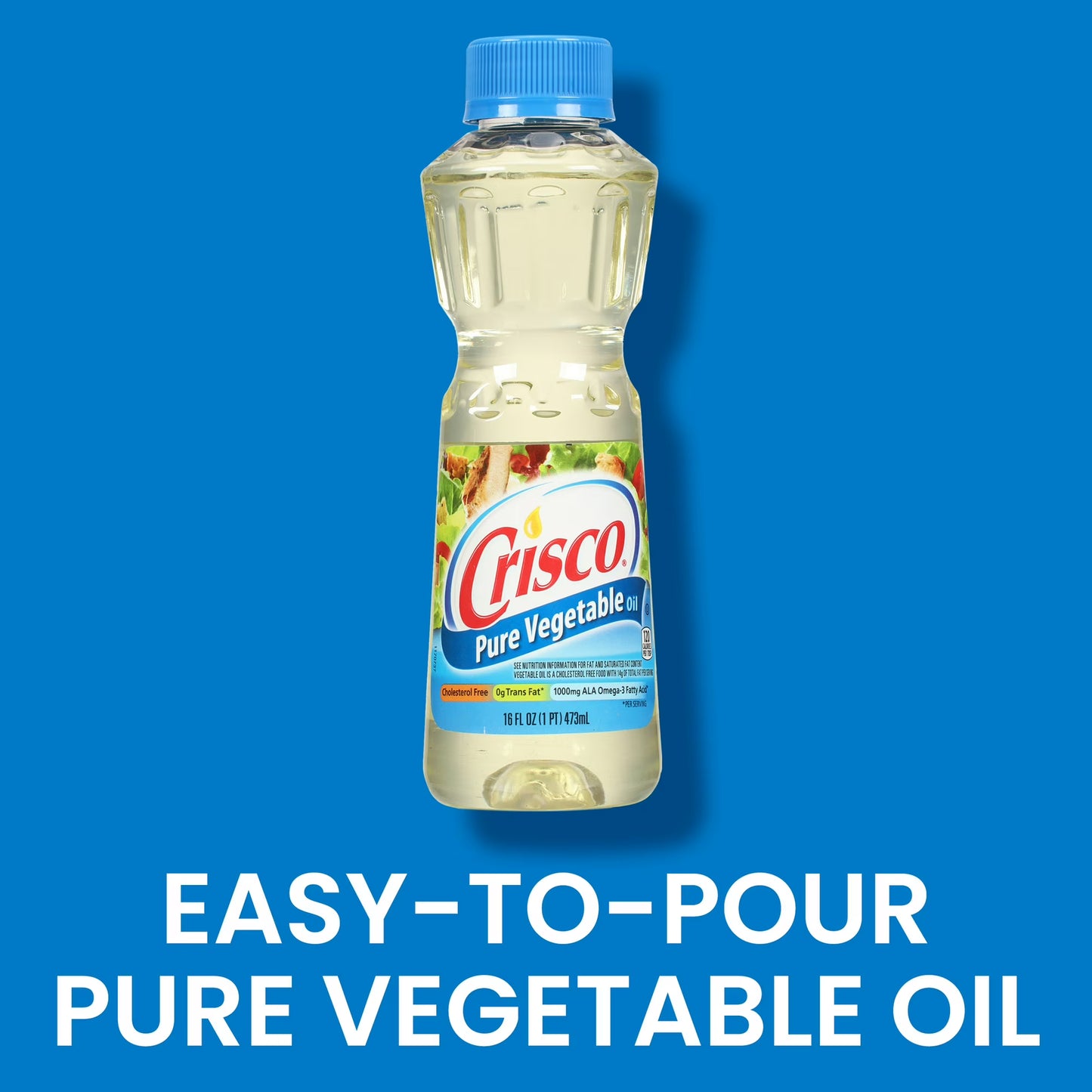 Crisco Pure Vegetable Oil, Cooking Oil, 16 fl oz