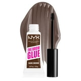 NYX Professional Makeup The Brow Glue Tinted Eyebrow Gel, Long-Hold Eyebrow Glue, Brown, 0.17 oz
