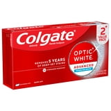 (2 pack) Colgate Optic White Advanced Sparkling White Toothpaste, Mint, 2 Pack, 4.5 OZ