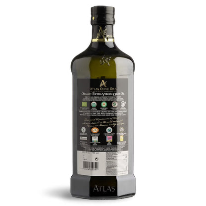 Atlas 750 ml Organic Cold Pressed Moroccan Extra Virgin Olive Oil, Polyphenol Rich, EVOO from Morocco, Newly Harvested Unprocessed by Atlas Olive Oils