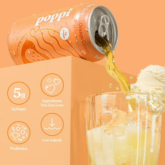 Poppi Prebiotic Soda, Crowd Pleasers Variety, 12 oz, 12 Pack Cans