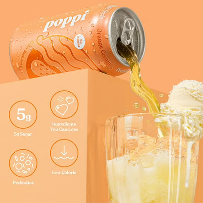 Poppi Prebiotic Soda, Crowd Pleasers Variety, 12 oz, 12 Pack Cans