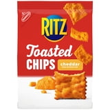 (3 pack) RITZ Toasted Chips Cheddar Crackers, Party Snacks, 8.1 oz