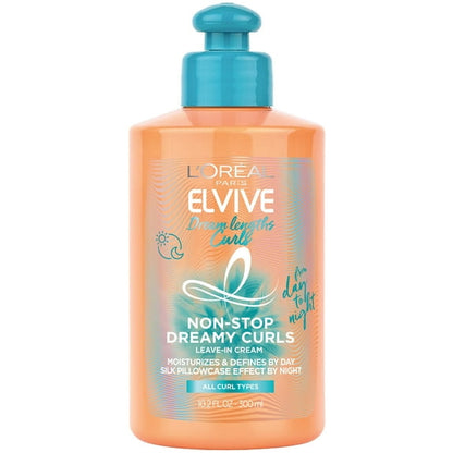 L'Oreal Paris Elvive Color Dream Length Curls Moisturizing Leave in Cream, Curly Hair, 10.2 fl oz