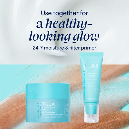 TULA Skin Care Face Filter Blurring and Moisturizing Primer - Supersize First Light, 2.02fl oz