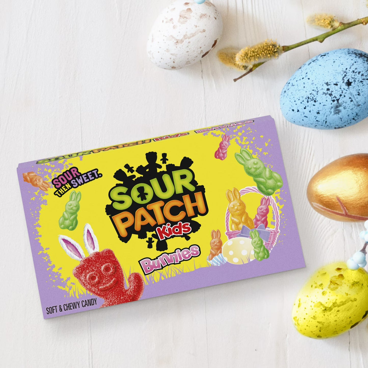 SOUR PATCH KIDS Bunnies Soft & Chewy Easter Candy, 3.1 oz