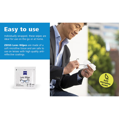 ZEISS Pre-Moistened Eyeglass Lens Cleaning Wipes, 250 ct.