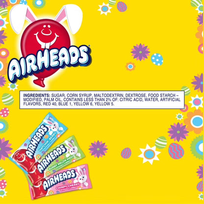 Airheads Candy, Variety Bag, Individually Wrapped Assorted Easter Mini Bars, Party, Non-Melting, 12oz (1 Bag)