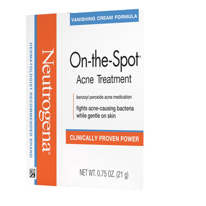 Neutrogena On-The-Spot Acne Spot Treatment. Benzoyl Peroxide 10%, Pimple Cream, 0.75 oz
