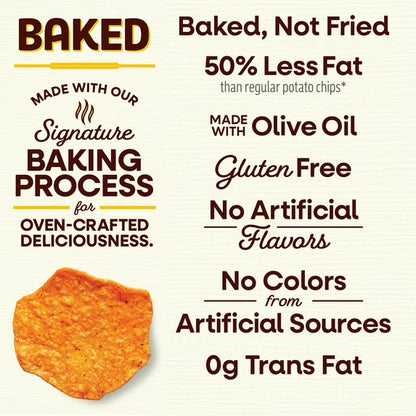 Baked Lay’s 50% Less Fat Barbecue Potato Chips Bag, 6.25 oz