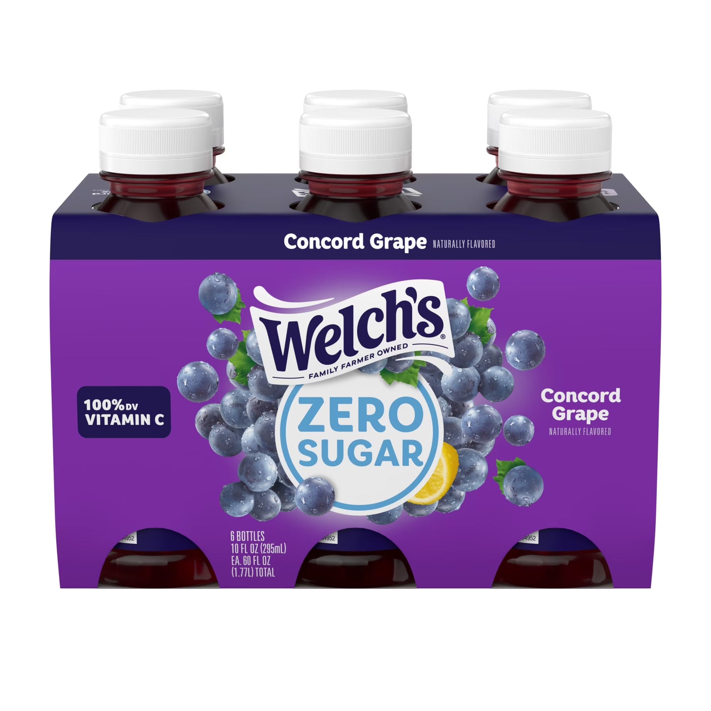 Welch's Concord Grape Zero Sugar Drink, 10 fl oz Bottle