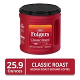 Folgers Classic Roast Ground Coffee, Medium Roast, 25.9 oz Canister