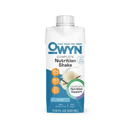 OWYN Complete Nutrition 20g Protein Shake, Vanilla, 11.15 fl oz, 4 Count