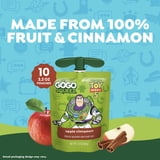GoGo squeeZ No Sugar Added Apple Cinnamon Applesauce & Fruit Puree Pouches, 3.2 oz (10 Pack)