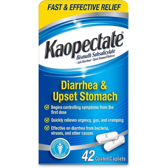 Kaopectate Multi-Symptom Anti-Diarrheal & Upset Stomach Reliever, 42 Caplet