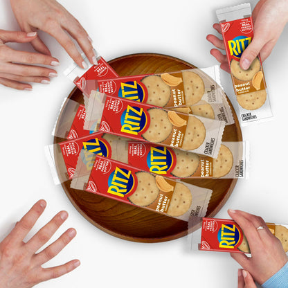 RITZ Peanut Butter Sandwich Crackers, Lunch Snacks, 20 Snack Packs (6 Crackers Per Pack)
