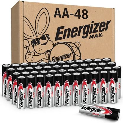 Energizer Max Powerseal Alkaline AA Batteries, 96 Count (2 x 48 Packs)