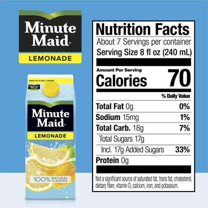 Minute Maid Lemonade Carton, 59 fl oz